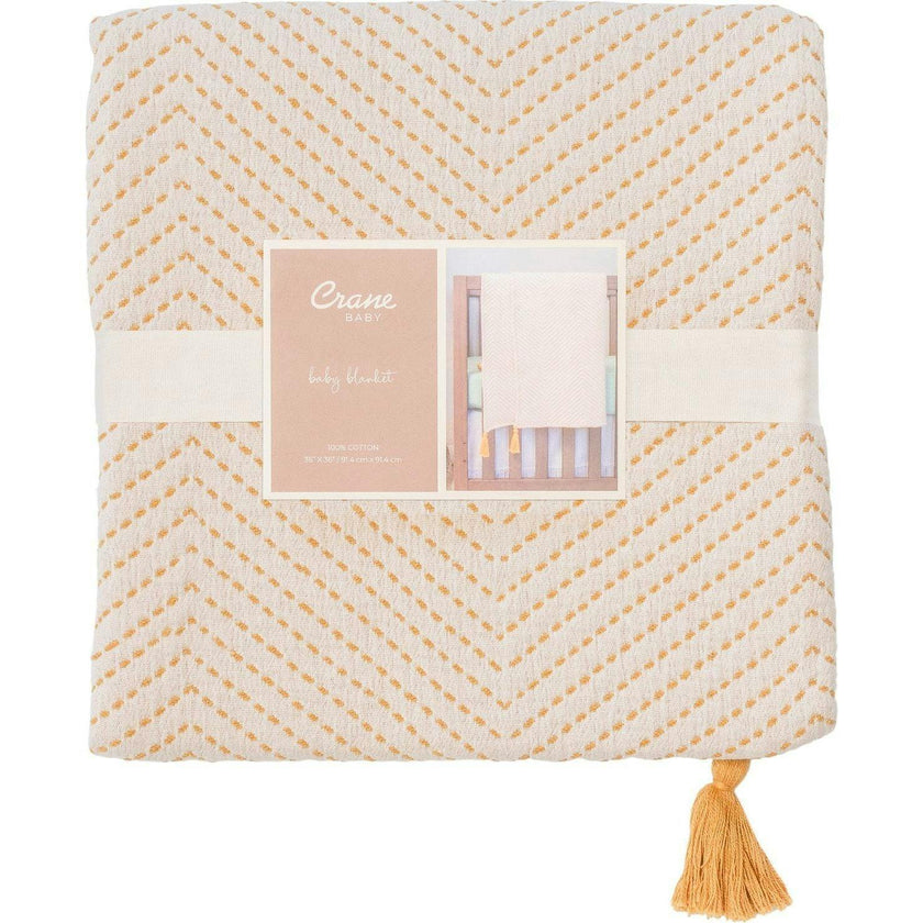 Marigold Chevron Blanket