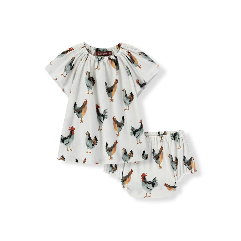 Organic Cotton Dress & Bloomer Set