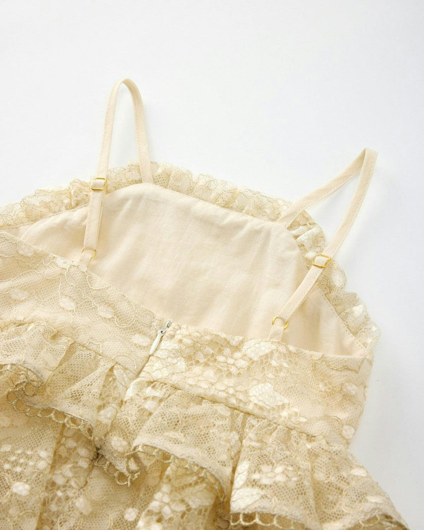 Tanya Lace Frill Maxi Dress (Baby)