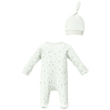 Mint Forest Print Babygrow & Hat