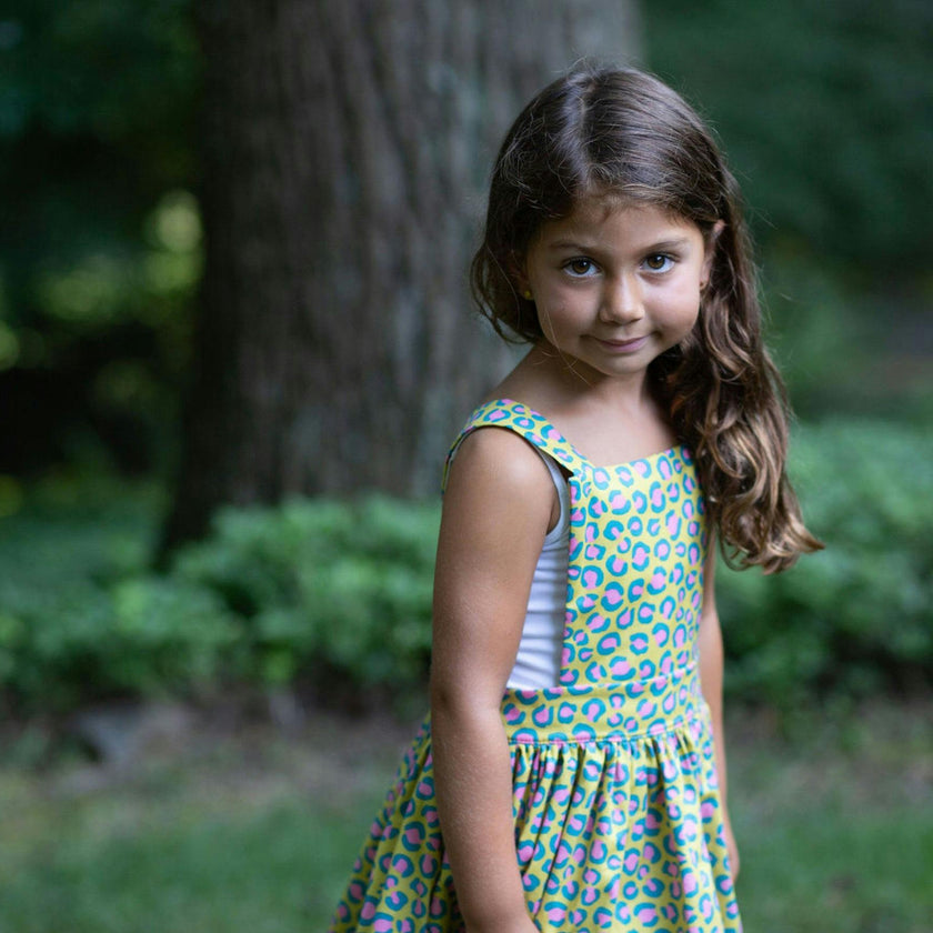 Pinafore Dress in Cheetah