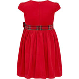 Ailsa Velvet Plaid Bow Occasion Party Dress