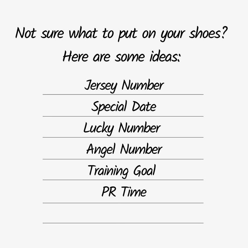 Silver Number Sneaker Charms