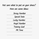Silver Number Sneaker Charms