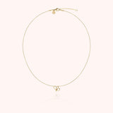 Initial Necklace, 14k Yellow Gold Filled