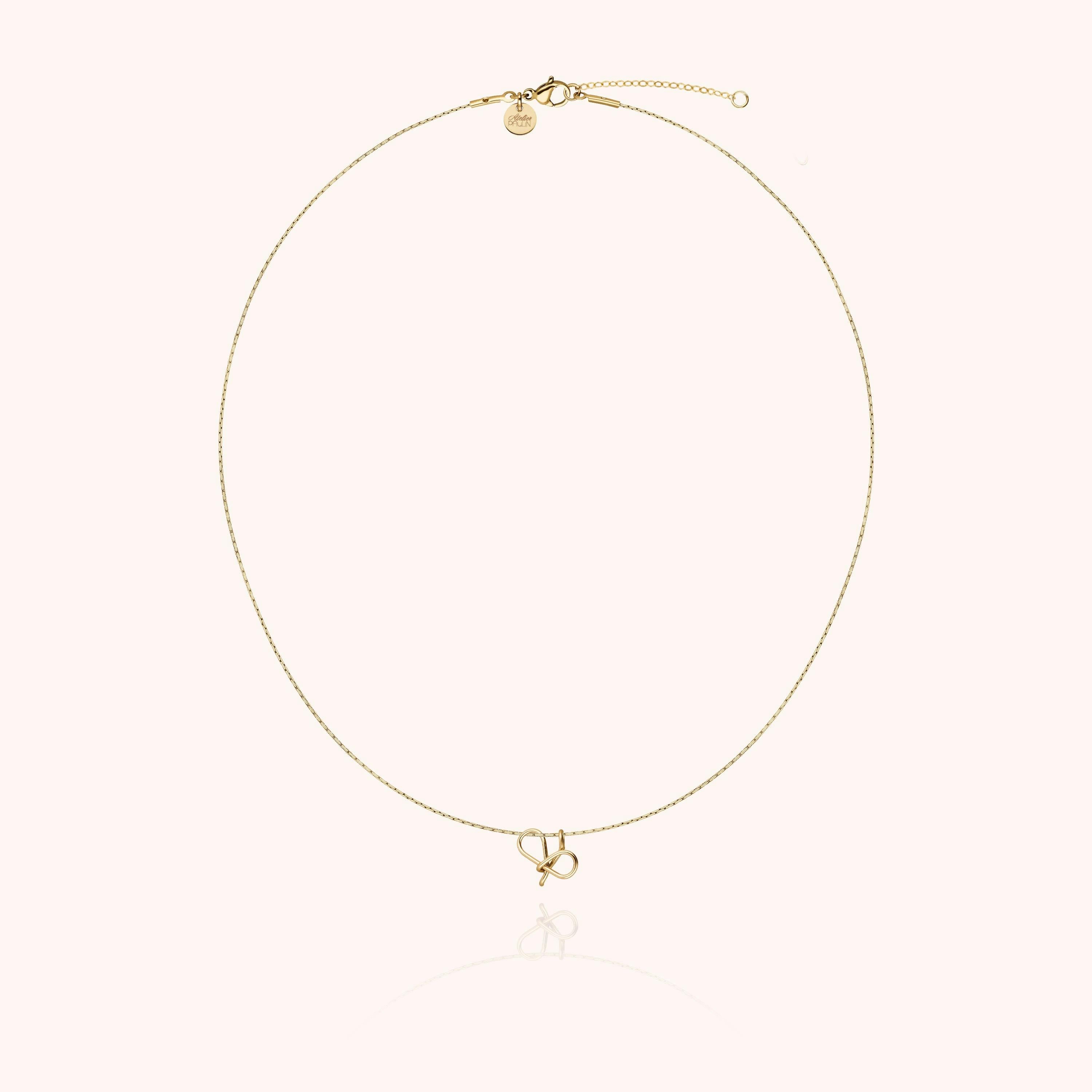 Initial Necklace, 14k Yellow Gold Filled