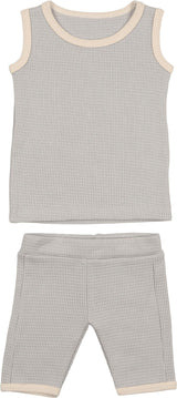 Waffle Knit Tank Set