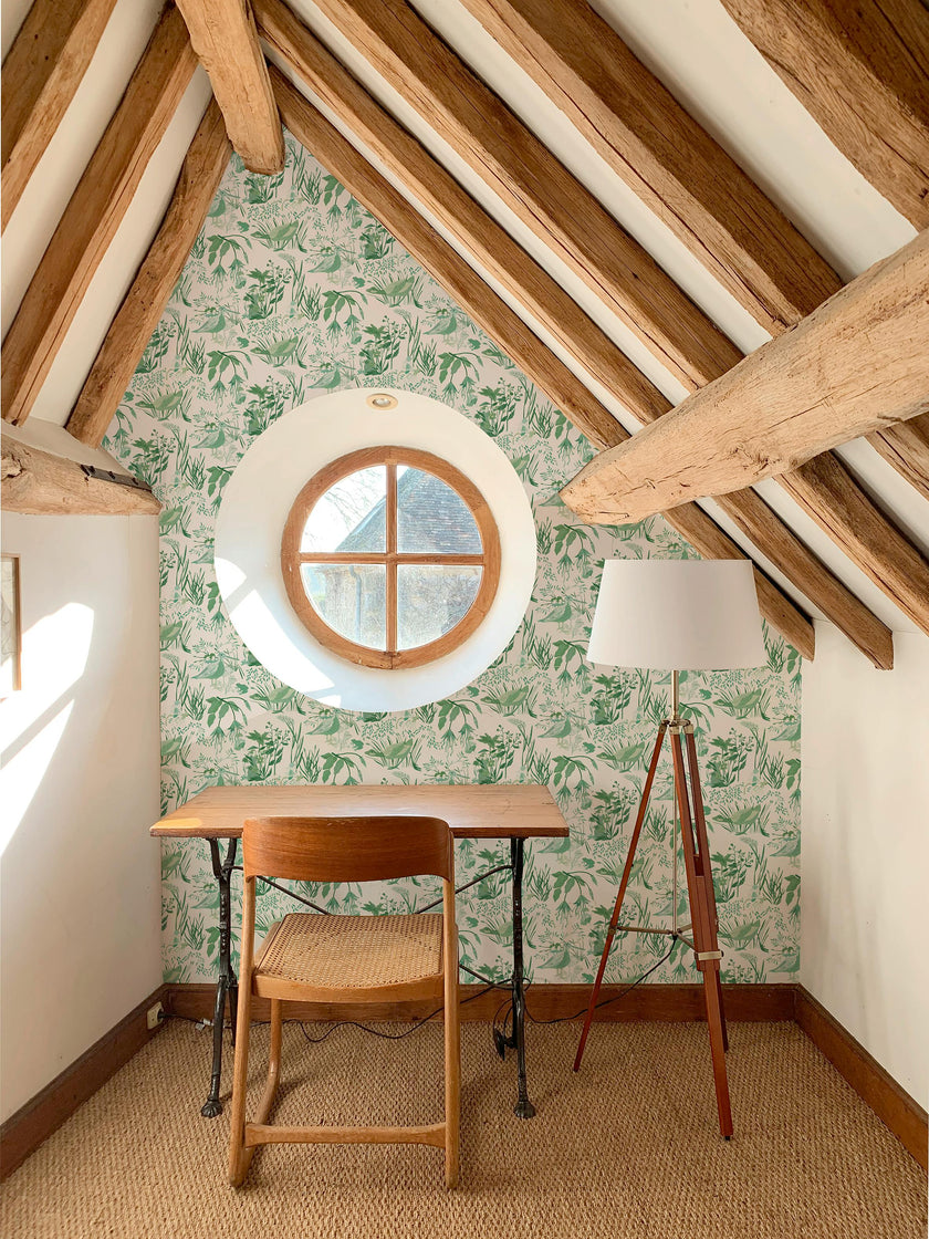 Wallpaper LUCIOLES color Vert
