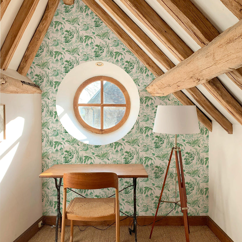 Papier peint LUCIOLES coloris Vert