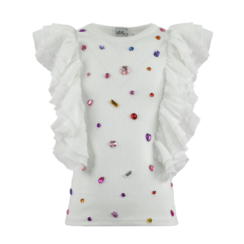Bejeweled Gem Tank Lavender