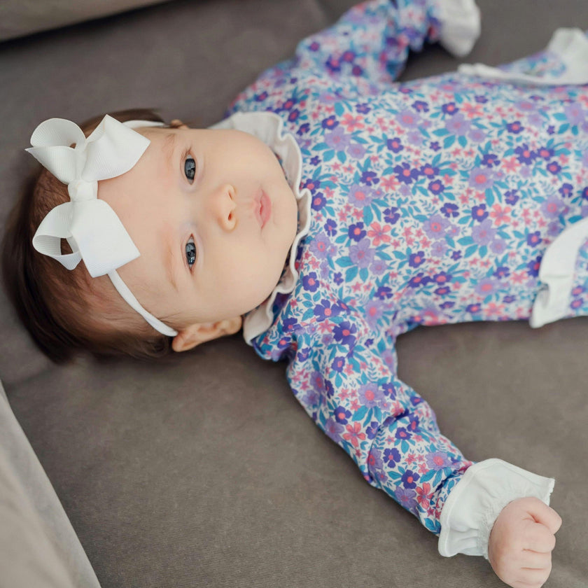 Lucy Girls' Romper Blackberry Floral