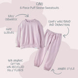 CARI 6-Piece Puff Sleeve Sweatsuit