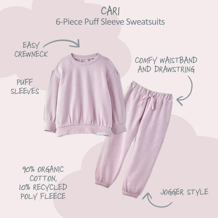 CARI 6-Piece Puff Sleeve Sweatsuit
