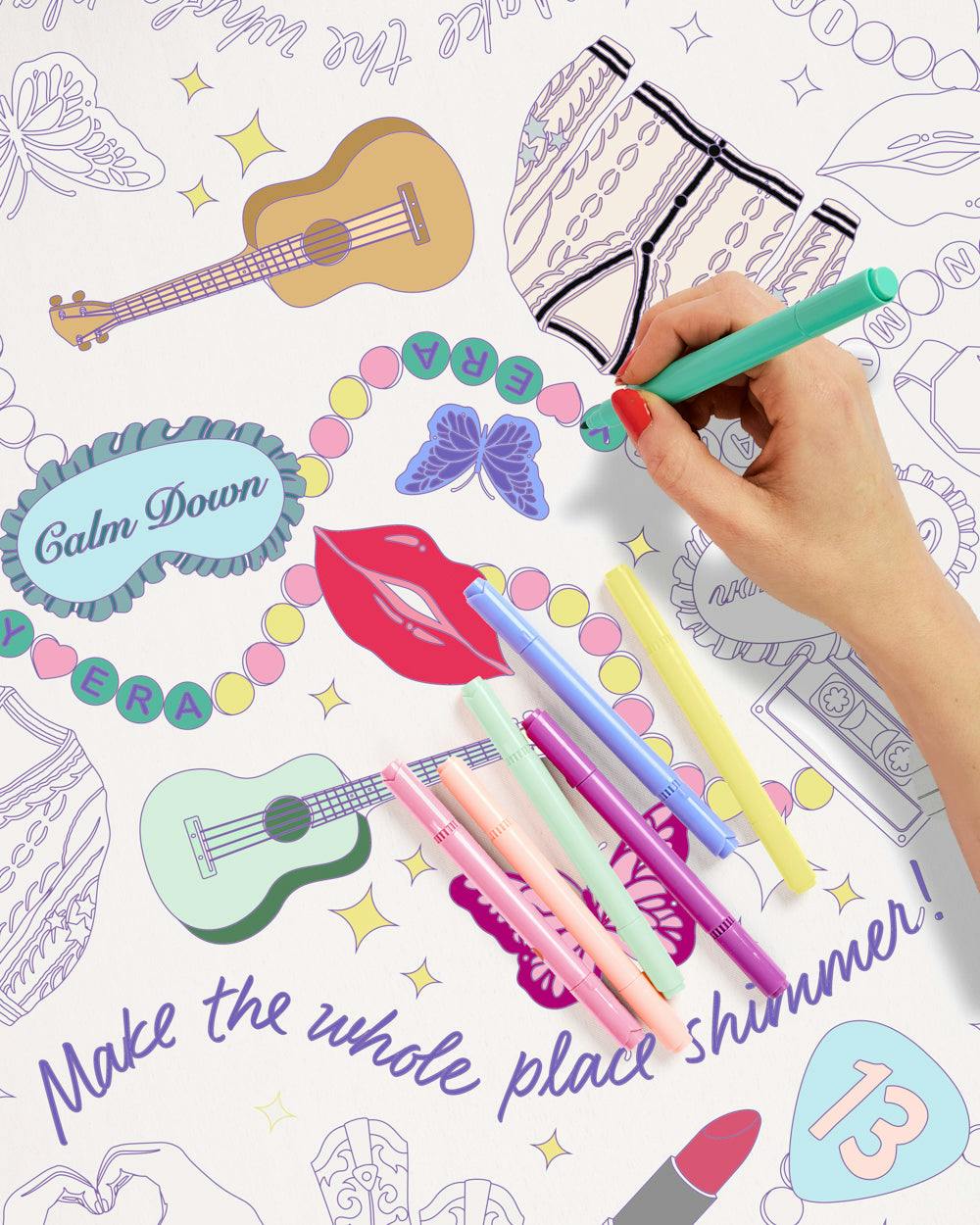 Eras Coloring Tablecloth - paper coloring tablecloth