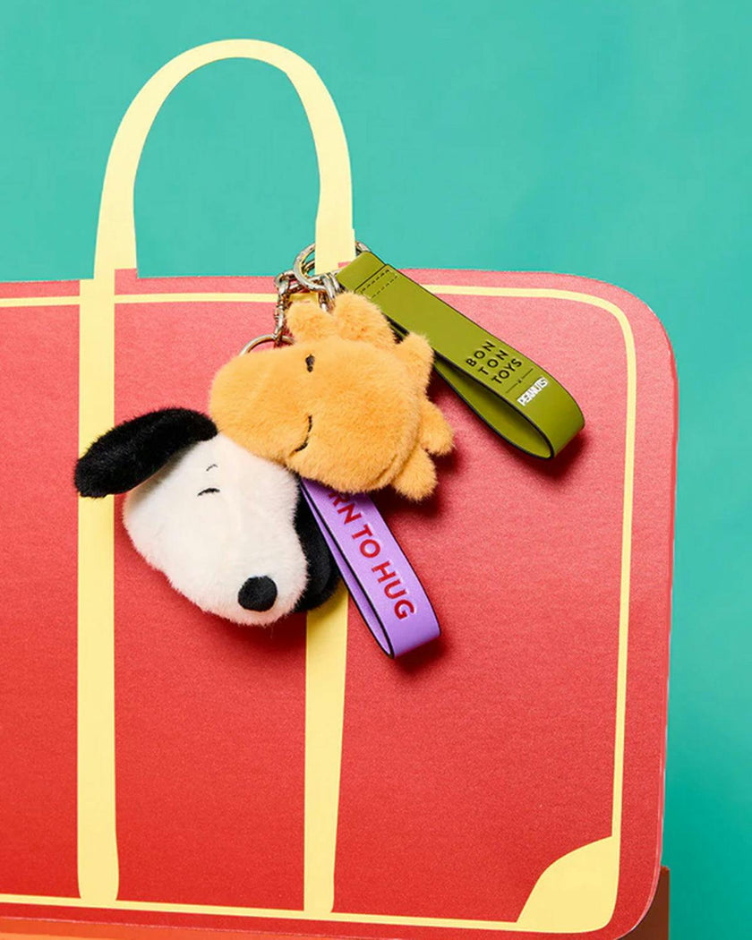 Bag Charm Plush PEANUTS SNOOPY FUZZY ECO Cream 3"