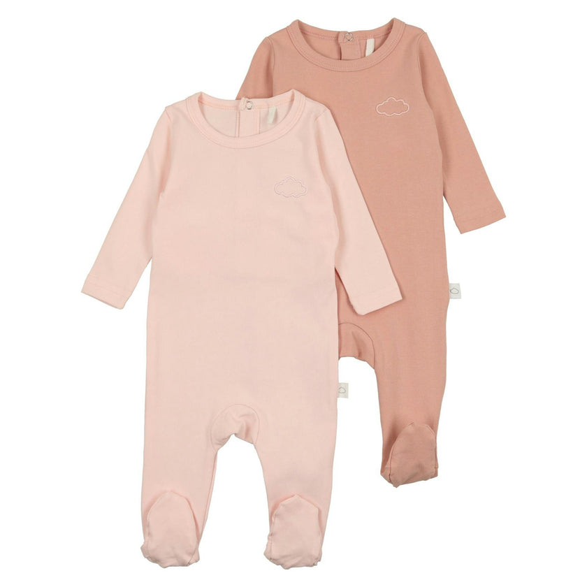 2 Pack Footies- Pink