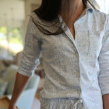 Chicago Women's Button Front Long Pajama Set