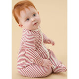 Red Stripe Clever Zip Baby Pajamas
