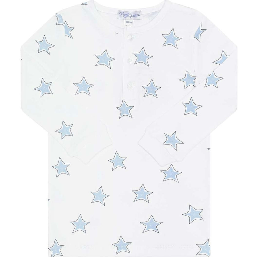Blue Stars Print Pajama