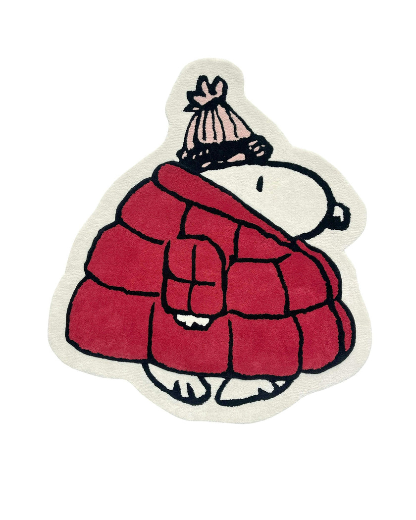 Rug PEANUTS Puffer Jacket Red 3.6 x 3.7ft