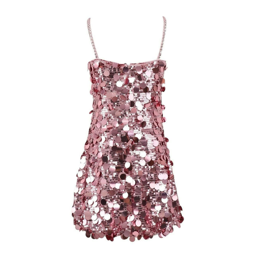 Rose Stardust Paillette Dress