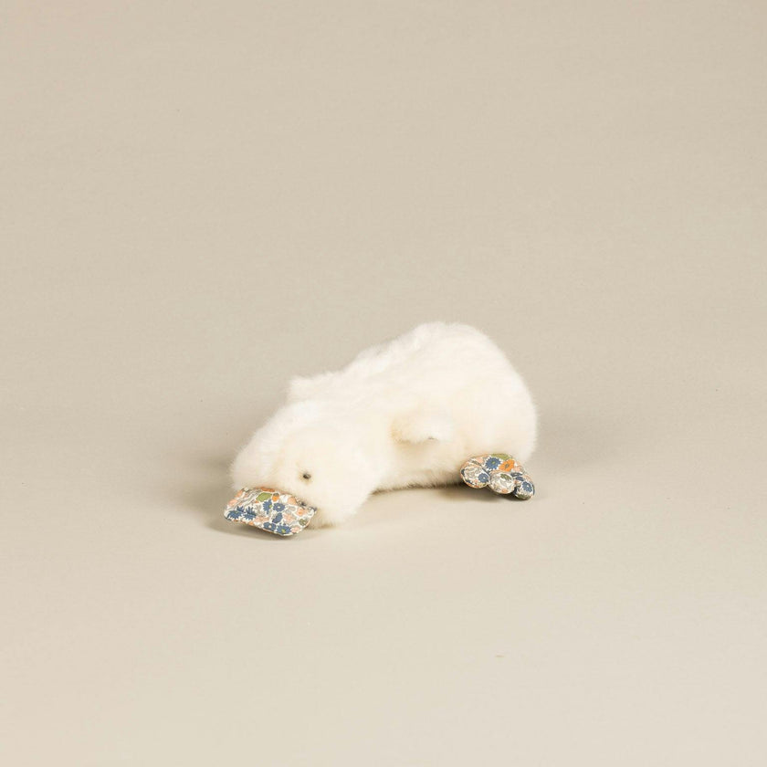 Aglae the Duck - Beige, Liberty Print | Pamplemousse Peluches