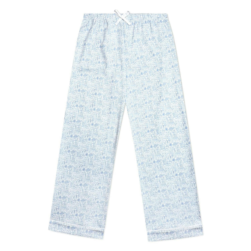 Chicago Women's Button Front Long Pajama Set