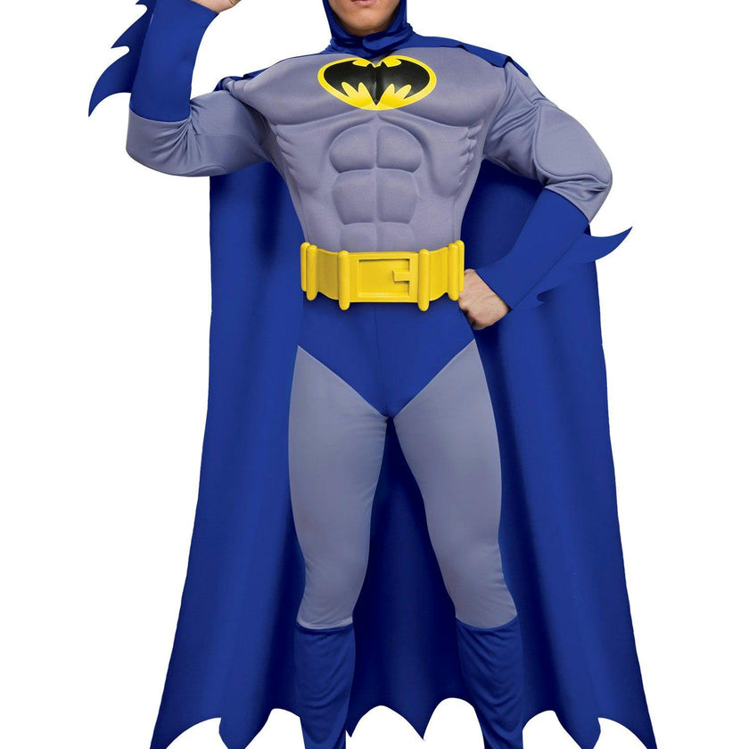 Mens Deluxe Muscle Chest Batman Costume