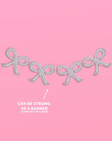 Shimmer Bow Balloons - 4 iridescent balloons