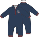 Varsity French Terry - Zip Neck Romper