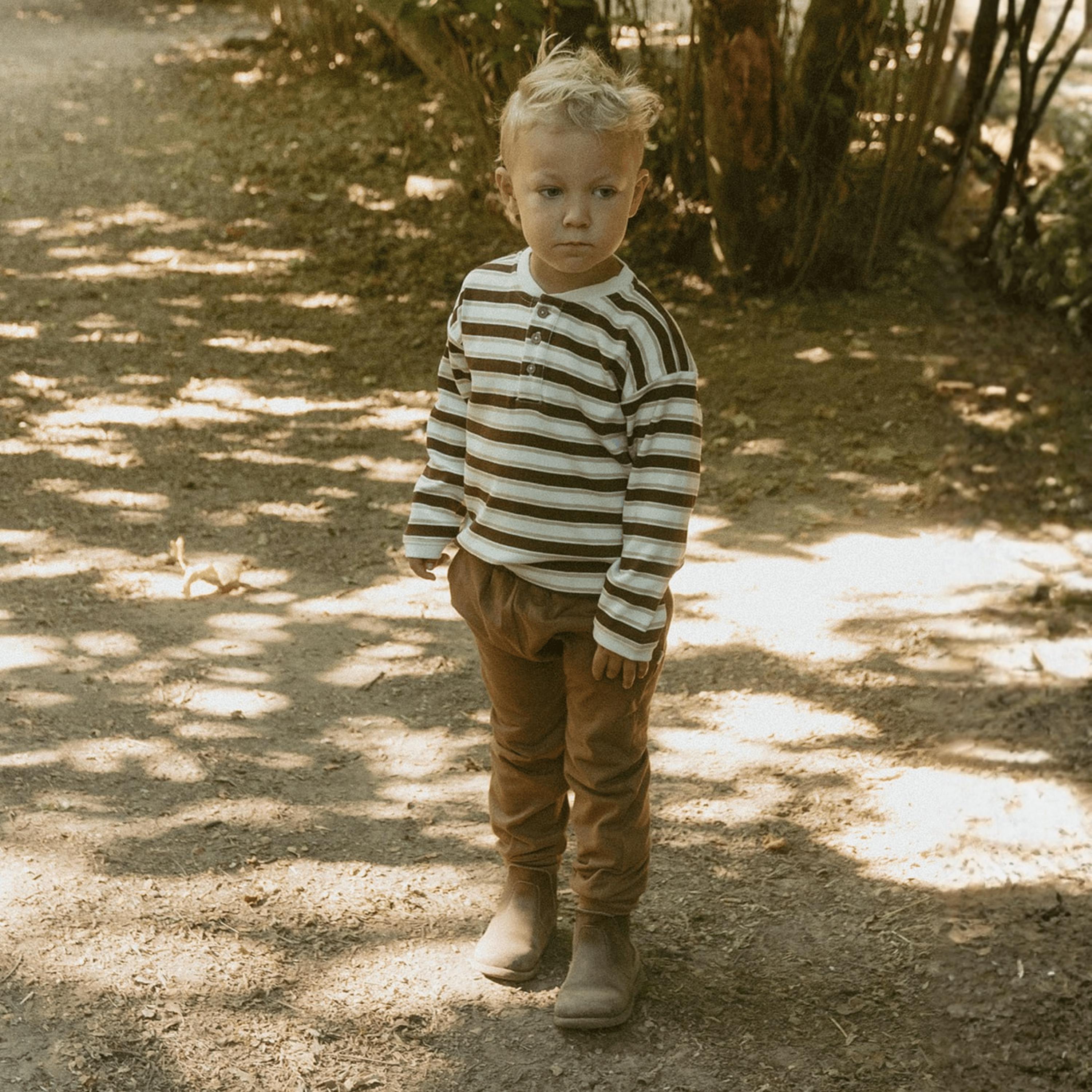Organic Fleece Jogger Pants - Brown