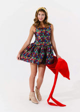 Rainbow Vibes Metallic Bubble Dress – Teen/Women