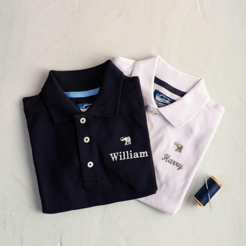 Harry Piqué Polo in Navy