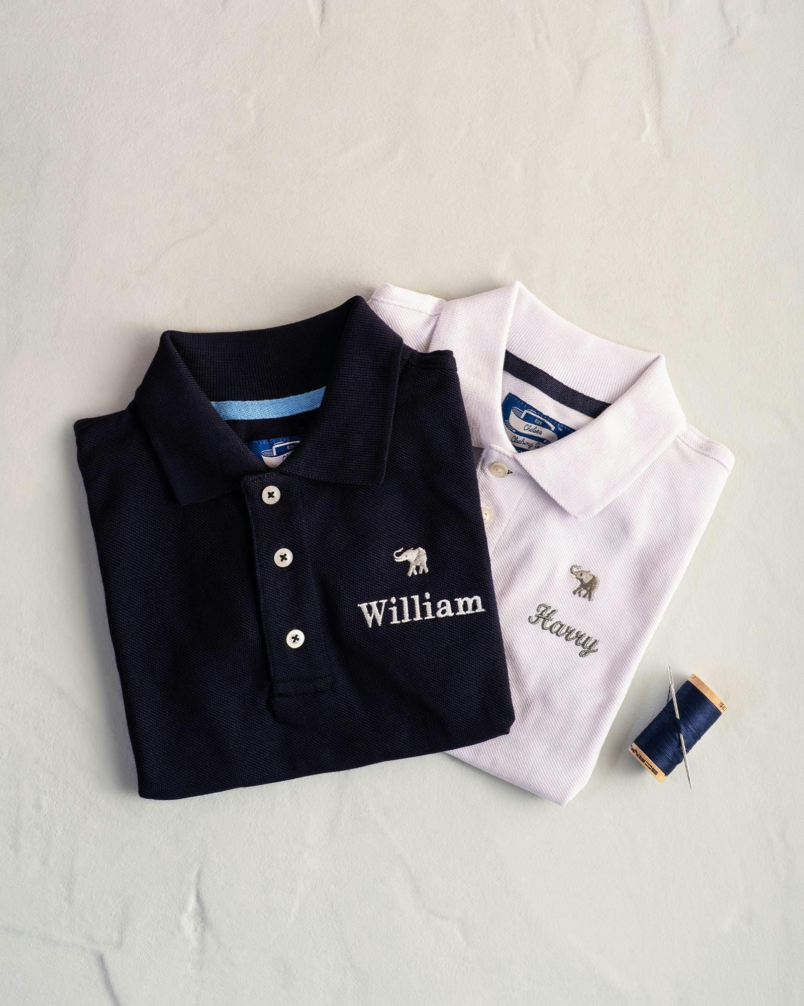 Harry Piqué Polo in Navy