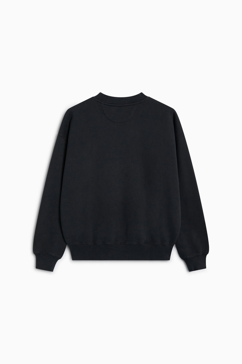 TNS Logo Rib Collar Woman Sweatshirt Moonless Night