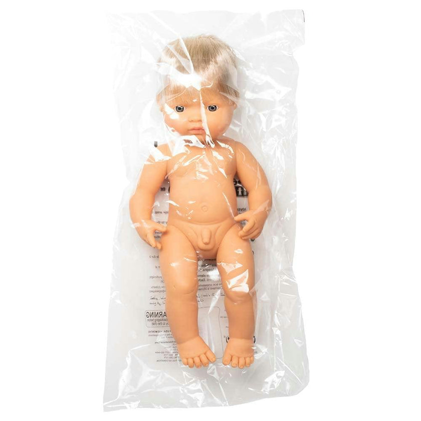 Baby Boy Doll with Blond Hair 15 inch
