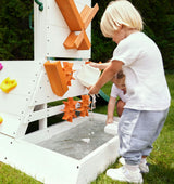 Aloe Wooden Outdoor Playhouse – Slide, Water Wheel Station & Steering Wheel for Toddlers