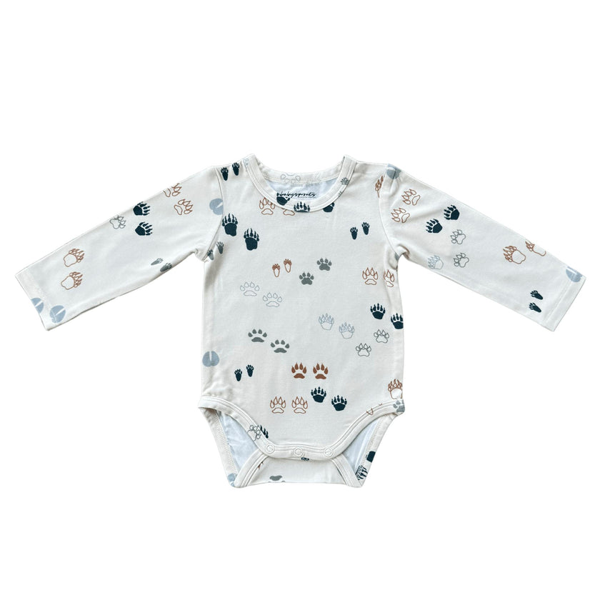 Baby Boy Long Sleeve Bodysuit in Lil Bro in Sage