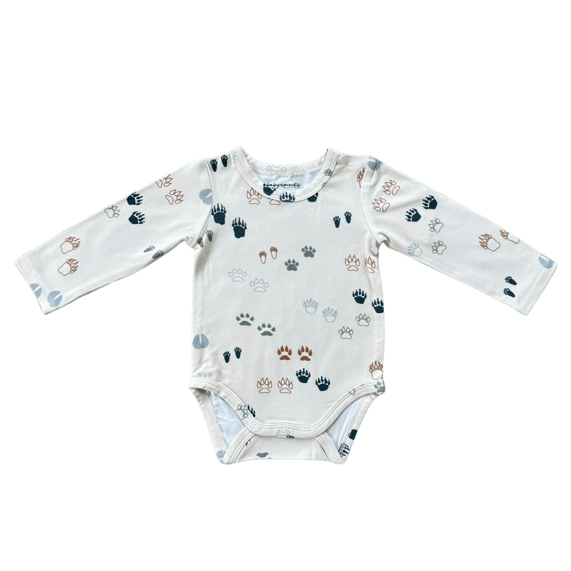 Baby Boy Long Sleeve Bodysuit in Lil Bro in Sage