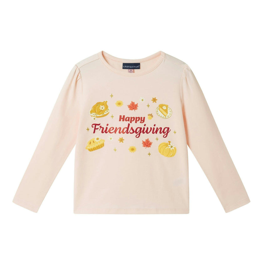 Girls Pink Graphic Tee |  Friendsgiving