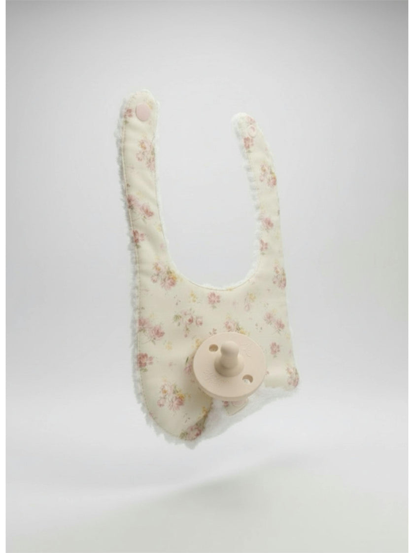 Soothe and Snap Pacifier Bib-Antique Rose