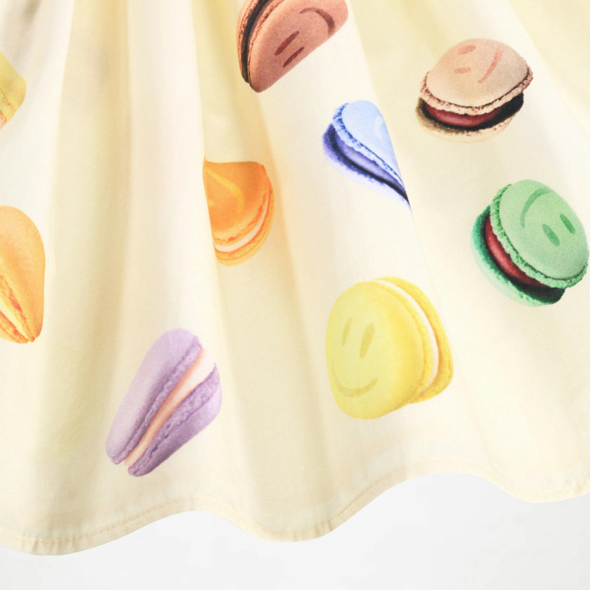 Molo Yellow Dress with Macaron Print