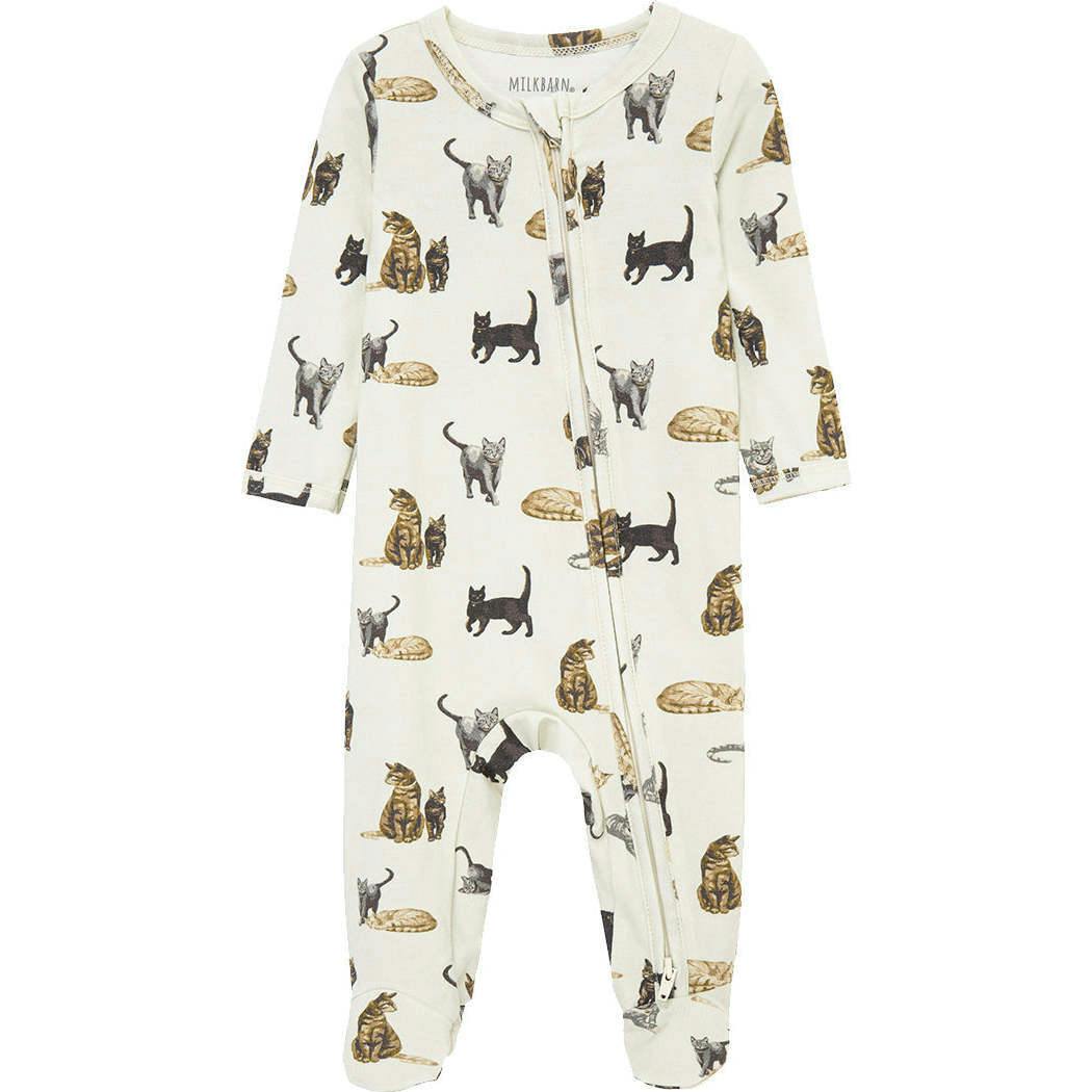 Cotton Stretch Zipper Footed Romper