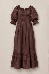 Maleah Dress in Warm Cocoa