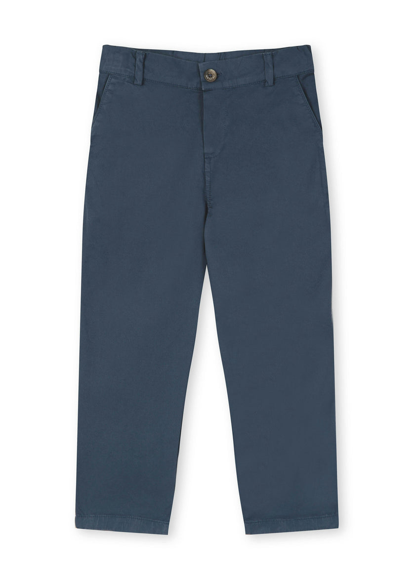 Dark Denim Lightweight Chino Trousers
