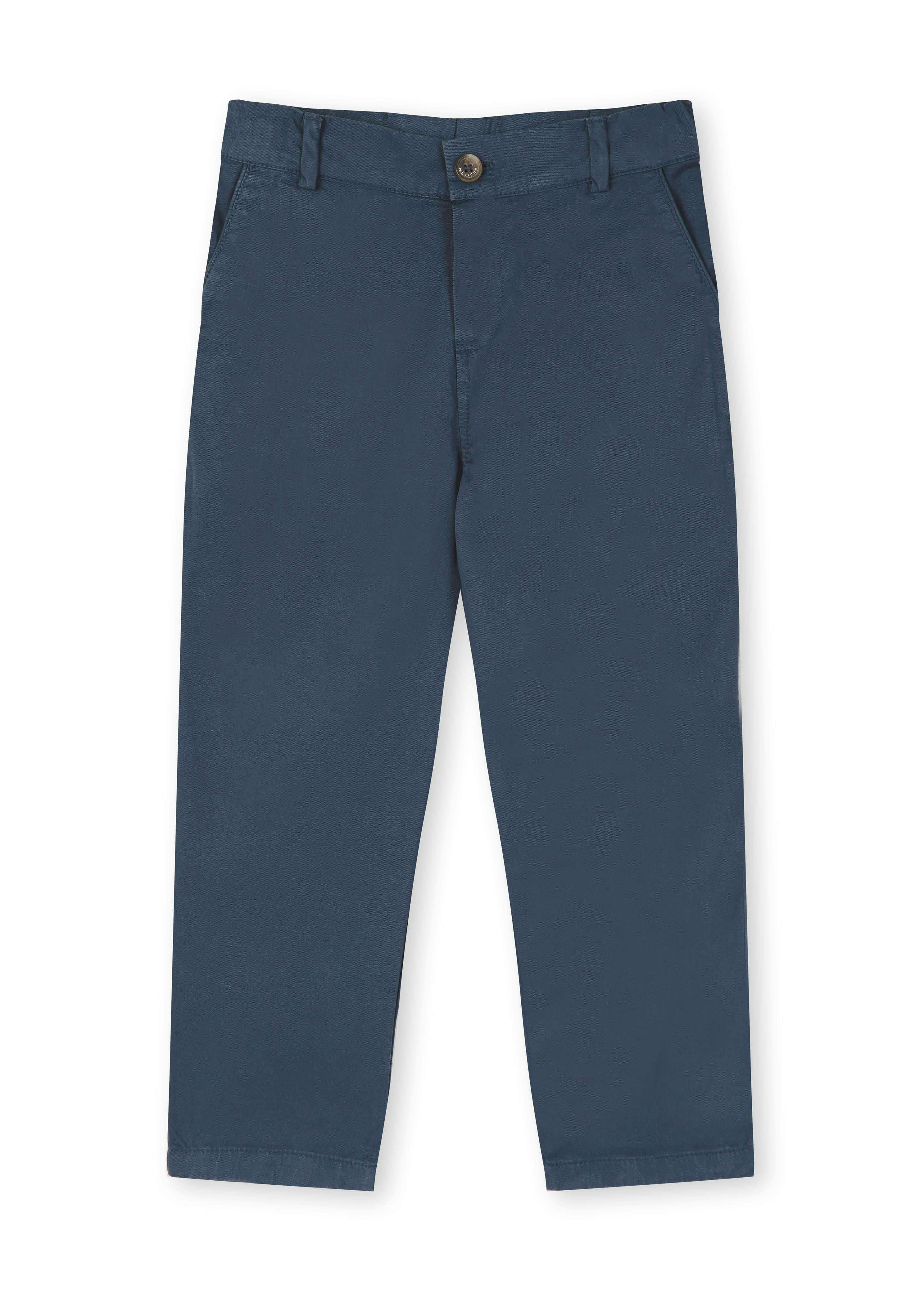 Dark Denim Lightweight Chino Trousers