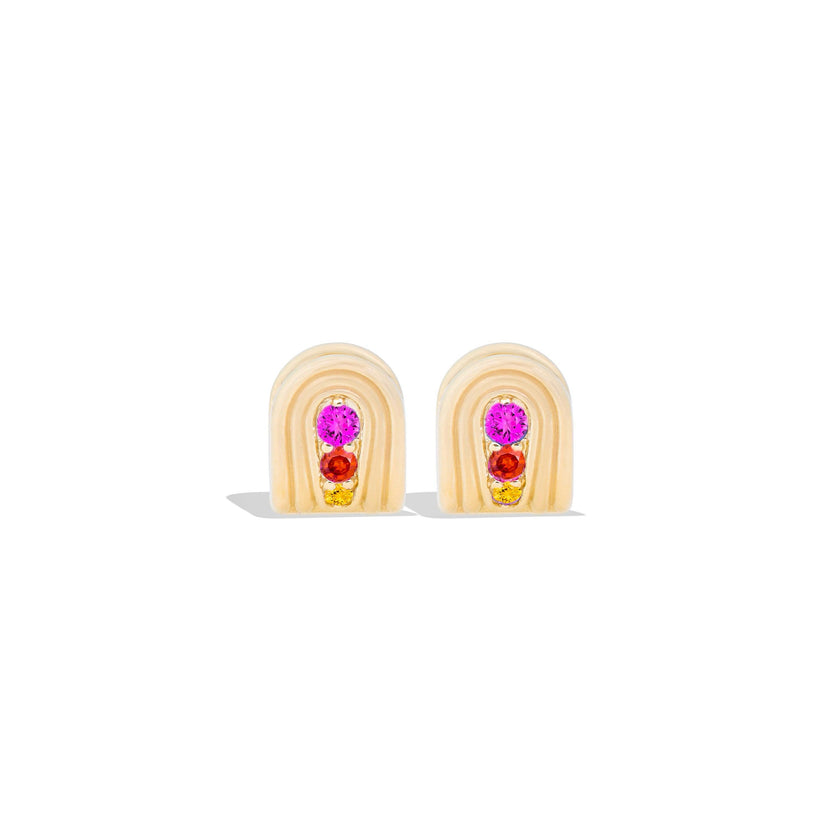 Found Nest Huggie - Pink, Orange & Yellow Sapphire