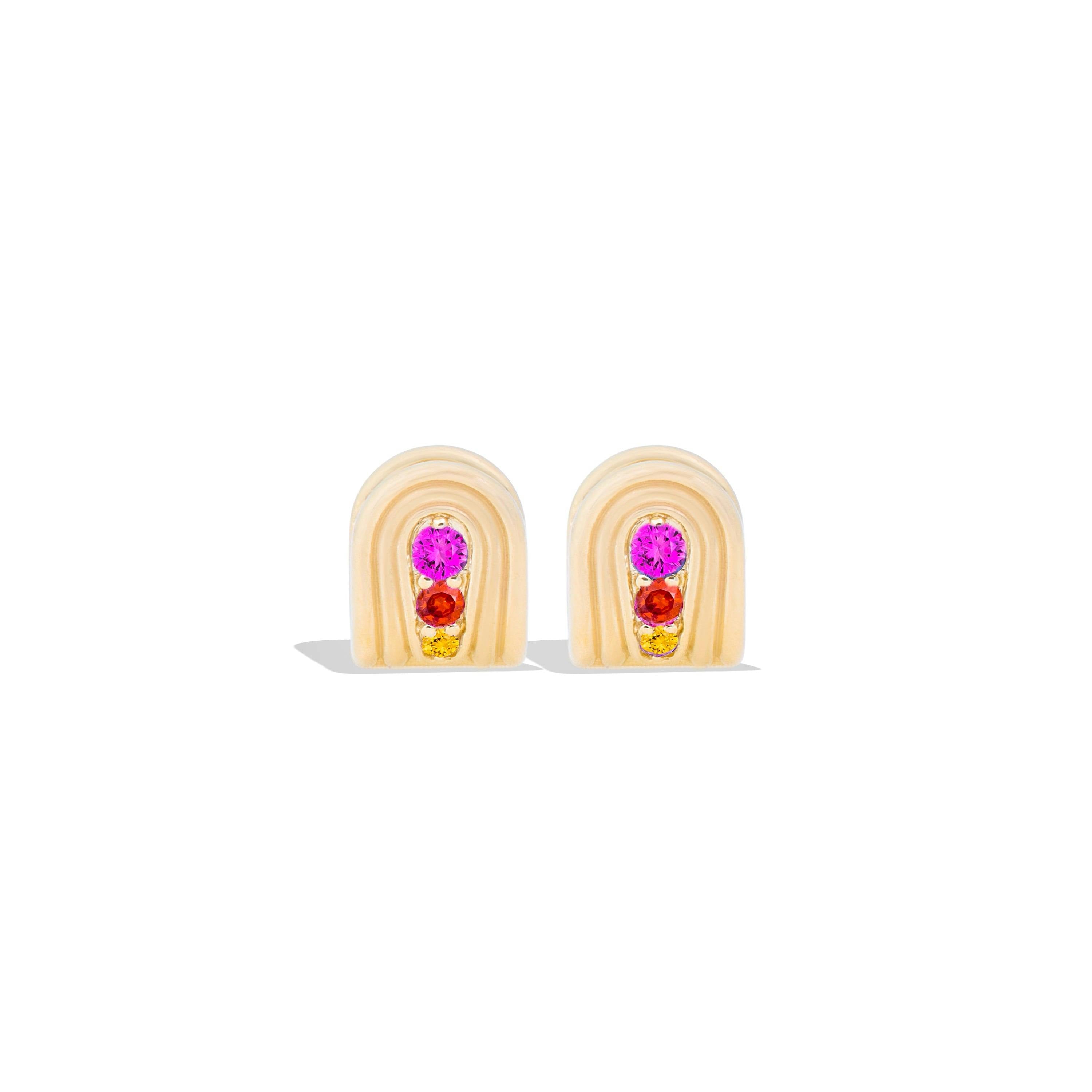 Found Nest Huggie - Pink, Orange & Yellow Sapphire