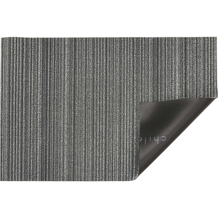 Skinny Stripe Shag Floor Mat, Shadow