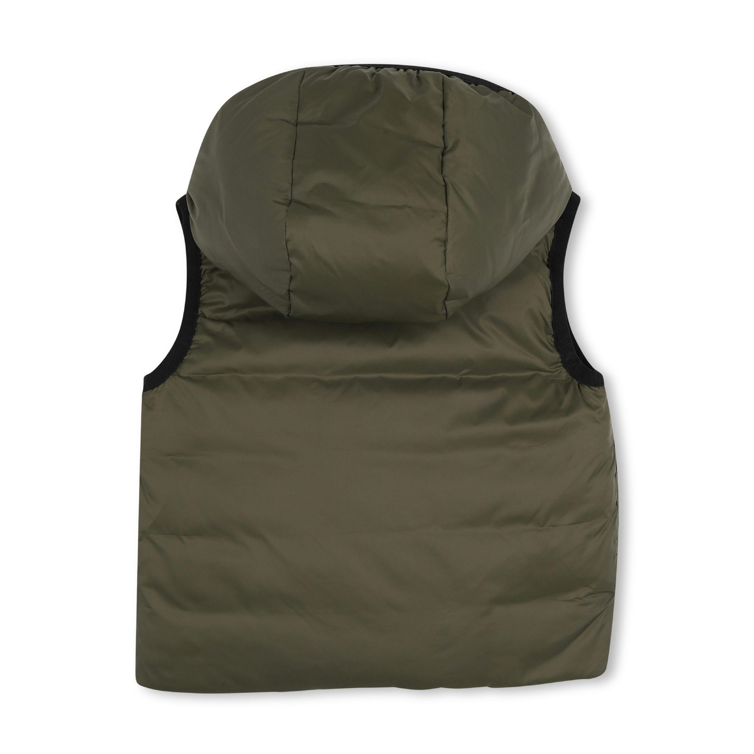 Olive Night Reversible Hooded Vest